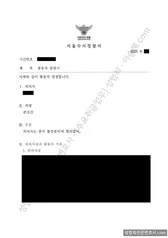무혐의(불송치) 처분문서